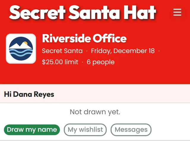 The group page header for Riverside Office, with its logo beside the group name