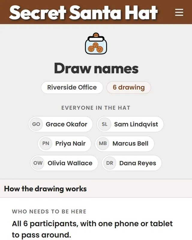 The draw page in the Gingerbread theme