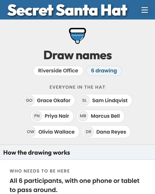 The draw page in the Snowfall theme